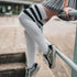 over the knee socks american socks three stripes retro cosplay thigh highs