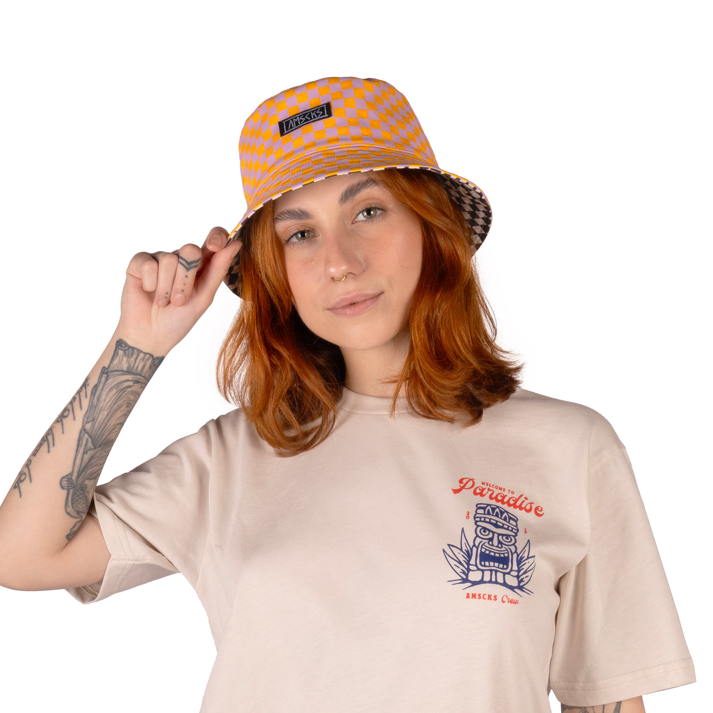 Checkerboard - Reversible Bucket Hat